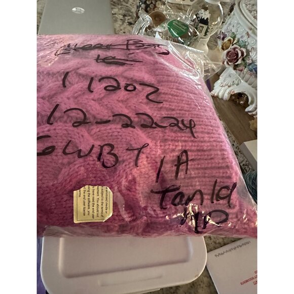 Oversized Chunky Cable Knit Sweater Cotton Blend Goodnight Macaroon O/S Comfy - Picture 9 of 13